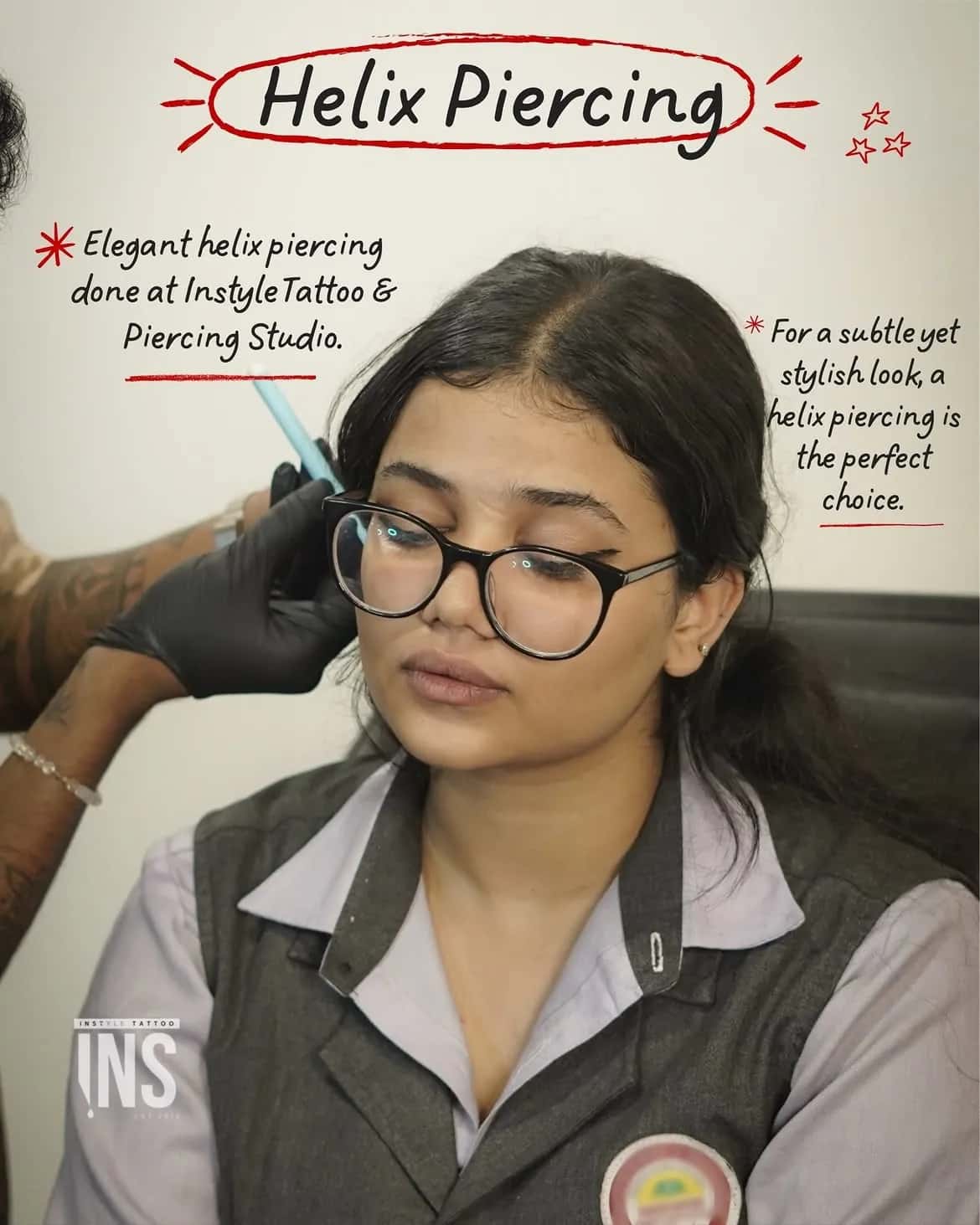 Body piercing by Instyle Tattoo Studio, Kochi