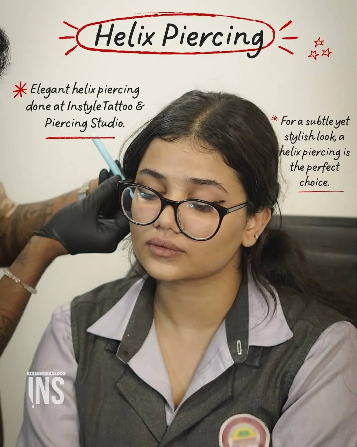 Body piercing by Instyle Tattoo Studio, Kochi
