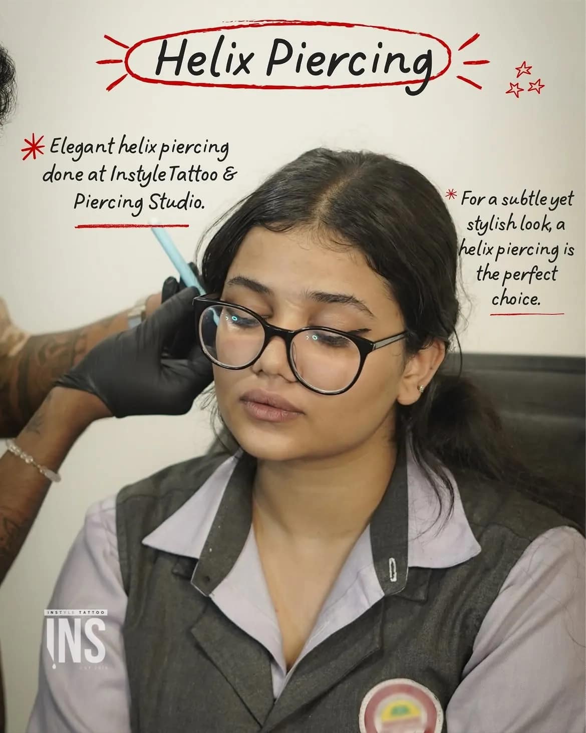Body piercing by Instyle Tattoo Studio, Kochi