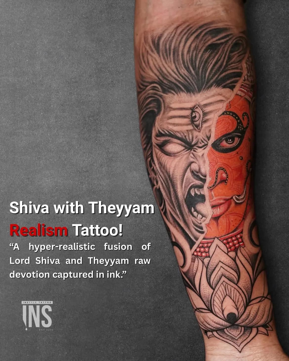 Custom tattoo by Instyle Tattoo Studio, Kochi