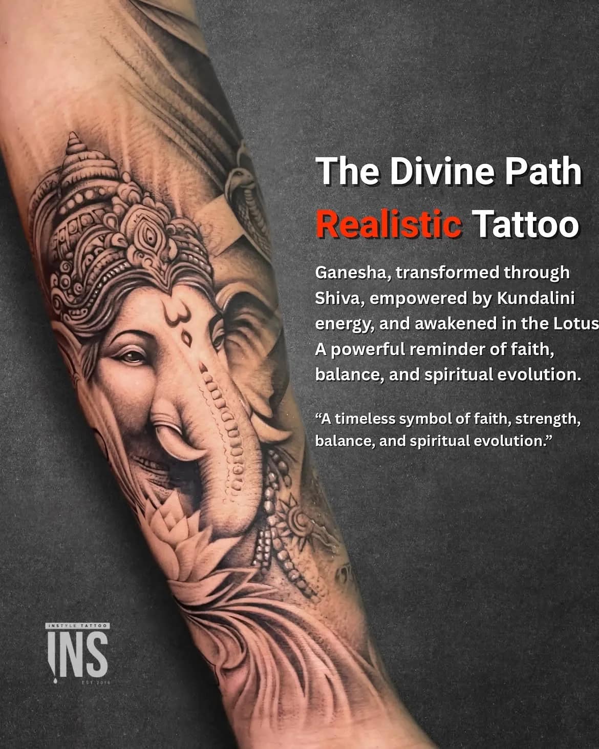 Custom tattoo by Instyle Tattoo Studio, Kochi